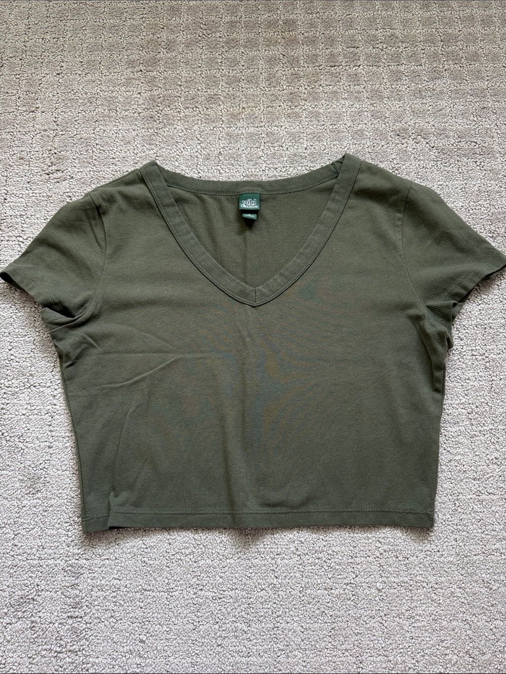 Green crop top